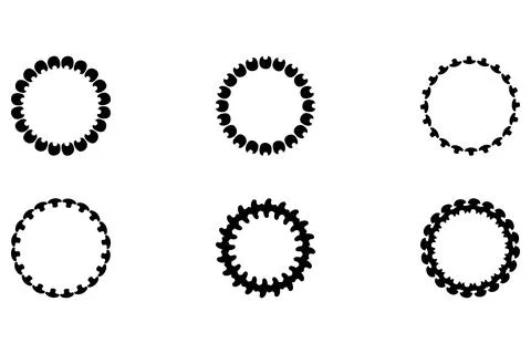 Decorative ornament frame set design Stock Illustration