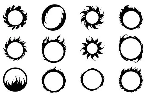 Decorative ornament frame set design Stock Illustration