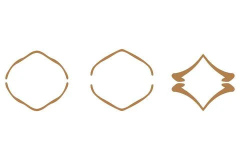 Decorative ornament frame set design Stock Illustration