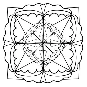 Decorative ornament. Mandala pattern in circle. Stock Illustration
