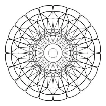 Decorative ornament. Mandala pattern in circle. Stock Illustration