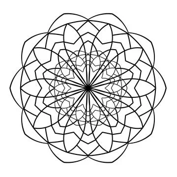 Decorative ornament. Mandala pattern in circle. Stock Illustration