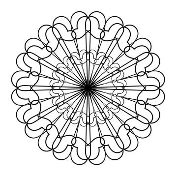 Decorative ornament. Mandala pattern in circle. 스톡 일러스트