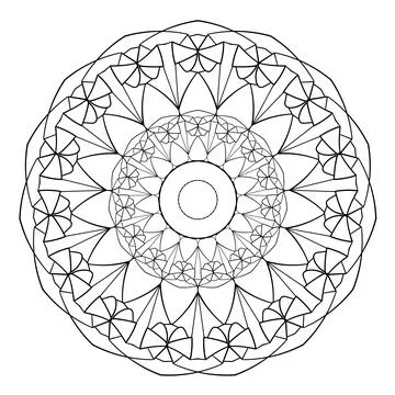 Decorative ornament. Mandala pattern in circle. Illustrazione stock