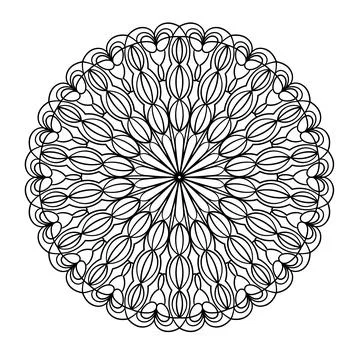 Decorative ornament. Mandala pattern in circle. Stock Illustration