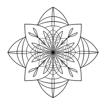 Decorative ornament. Mandala pattern in circle. Illustrazione stock