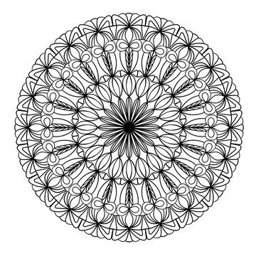 Decorative ornament. Mandala pattern in circle. Stock Illustration