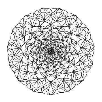 Decorative ornament. Mandala pattern in circle. Stock Illustration