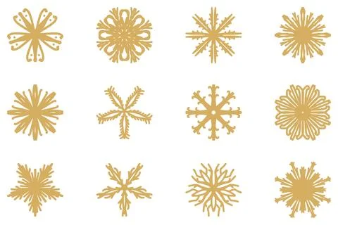 Decorative ornament shape icon set Stock Illustration