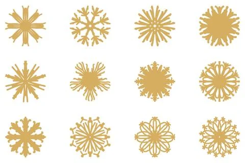 Decorative ornament shape icon set Stock Illustration