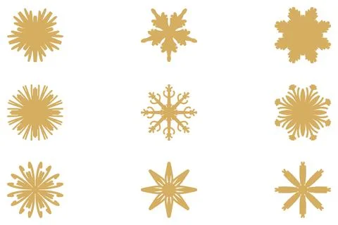 Decorative ornament shape icon set Stock Illustration