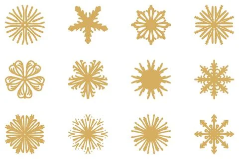 Decorative ornament shape icon set Stock Illustration