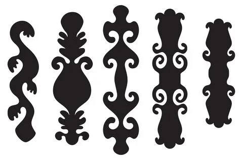 Decorative ornamental elements Stock Illustration