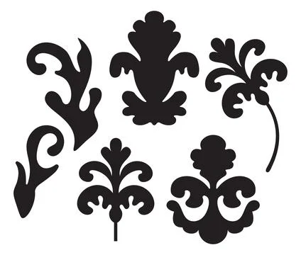 Decorative ornamental elements Stock Illustration