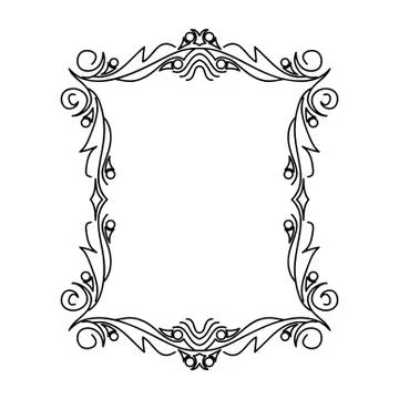 Decorative ornamental frame. Stock Illustration