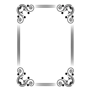 Decorative ornamental frame. Stock Illustration