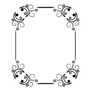 Decorative ornamental frame. Stock Illustration