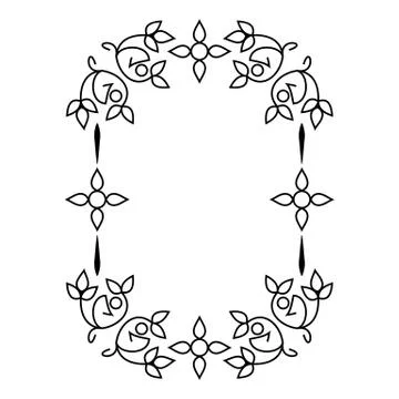 Decorative ornamental frame. Stockillustratie