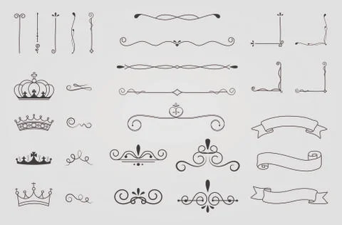 Decorative ornamental frames vector set Illustrazione stock