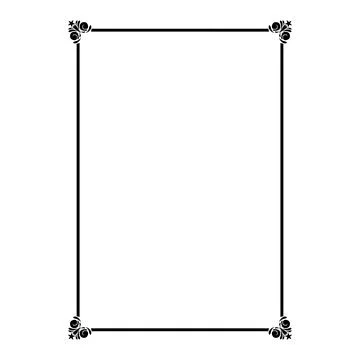 Decorative ornamental rectangle frame border Illustrazione stock