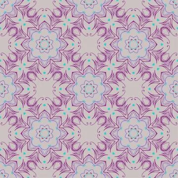 Decorative ornamental seamless patterns. Stock Illustration