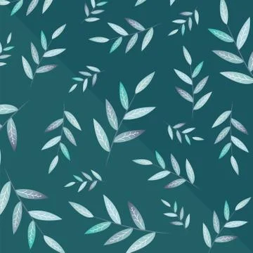 Decorative ornamental seamless spring pattern. Endless elegant texture with Stock Illustration