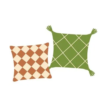 Decorative outdoor sofa pillows イラスト素材