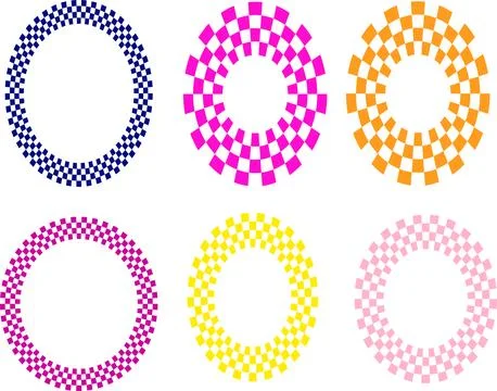 Decorative Oval and Starburst Frames - Soft Pastel Colorful Label Set Stock Illustration