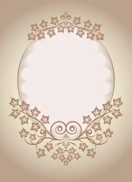 Decorative oval frame Stock Illustration