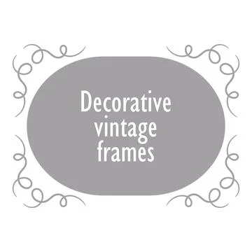 Decorative oval frame vector isolated Stock Illustration