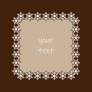 Decorative oval frame for web cards. Stylized new year eve creative ornamental Stock Illustration