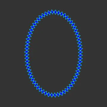 Decorative oval frame for web cards. Stylized geometrical creative ornamental 스톡 일러스트