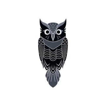 Decorative owl art Stock Illustration