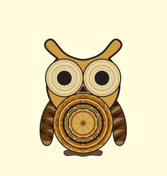 Decorative Owl Illustrazione stock