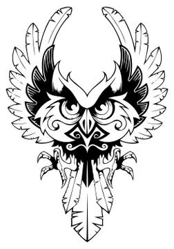 Decorative Owl Stock Illustration