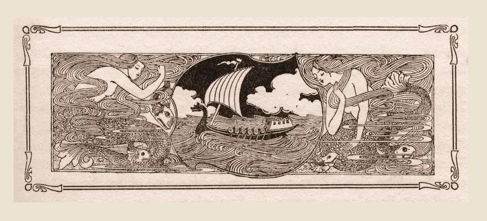 Decorative page header. From the book Knaresburgh and its Rulers, published Stock Photos
