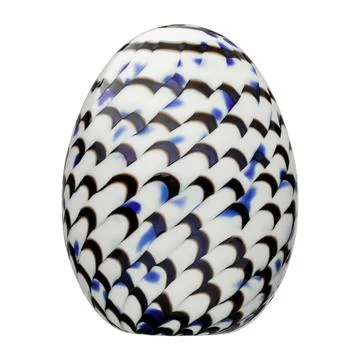 Decorative Painted Easter Egg Isolated on White 스톡 사진