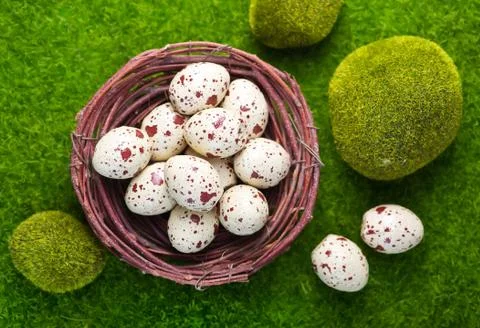 Decorative painted Easter eggs Stock Photos