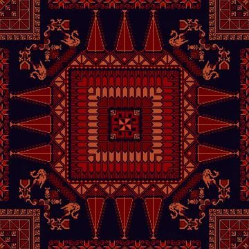 Decorative Palestinian pattern  스톡 일러스트
