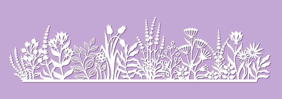 Decorative panel with beautiful flowers.  Stock Illustration