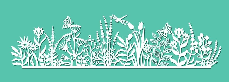 Decorative panel with flowers.  Stock Illustration