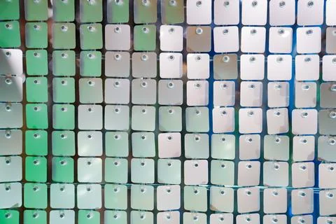 Decorative panel with sequins for the photo zone or interior. Stock Photos