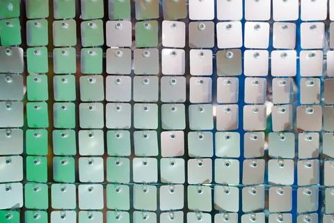 Decorative panel with sequins for the photo zone or interior. Stock Photos