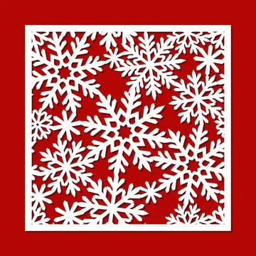 Decorative panel with snowflakes.  Stock Illustration