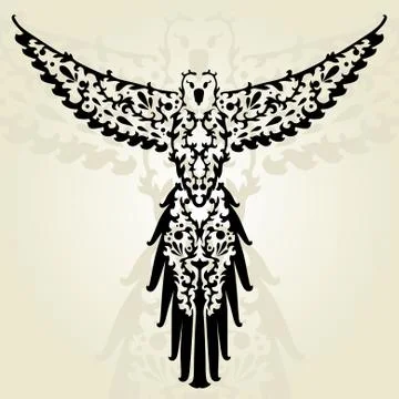 Decorative parrot Illustrazione stock