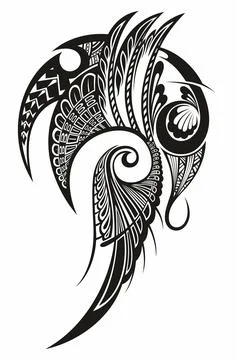 Decorative patern. Tattoo design Stock Illustration