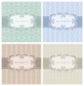 Decorative Pattern and Frame template set first Stock Illustration