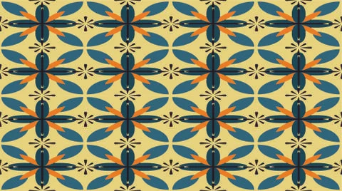 Decorative pattern classical repeating symmetric botanical sketch Illustrazione stock