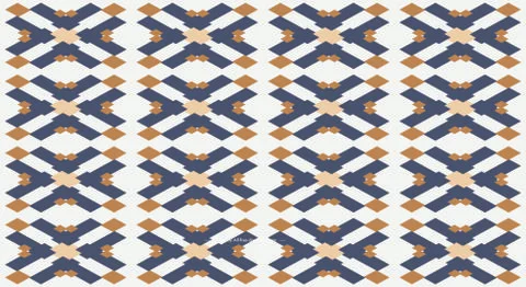 Decorative pattern colored flat repeating symmetrical geometrical Stock Illustration