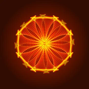 Decorative pattern for design. Luminous shape. Abstract element. Stock Illustration